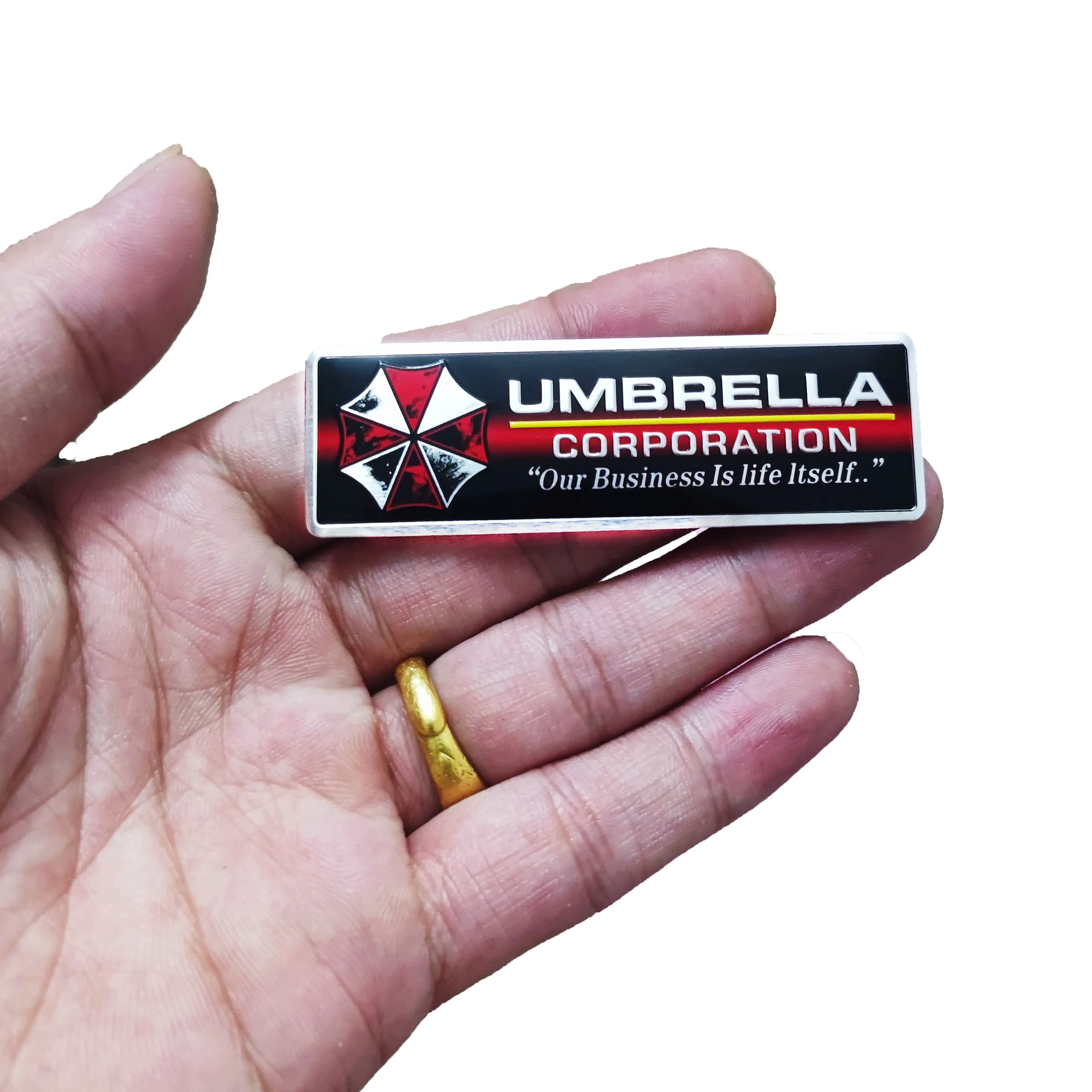 

2 шт., зонтик Resident Evil, алюминиевая этикетка, крышка топливного бака мотоцикла, автомобиля, наклейка на царапины, водостойкая декоративная наклейка