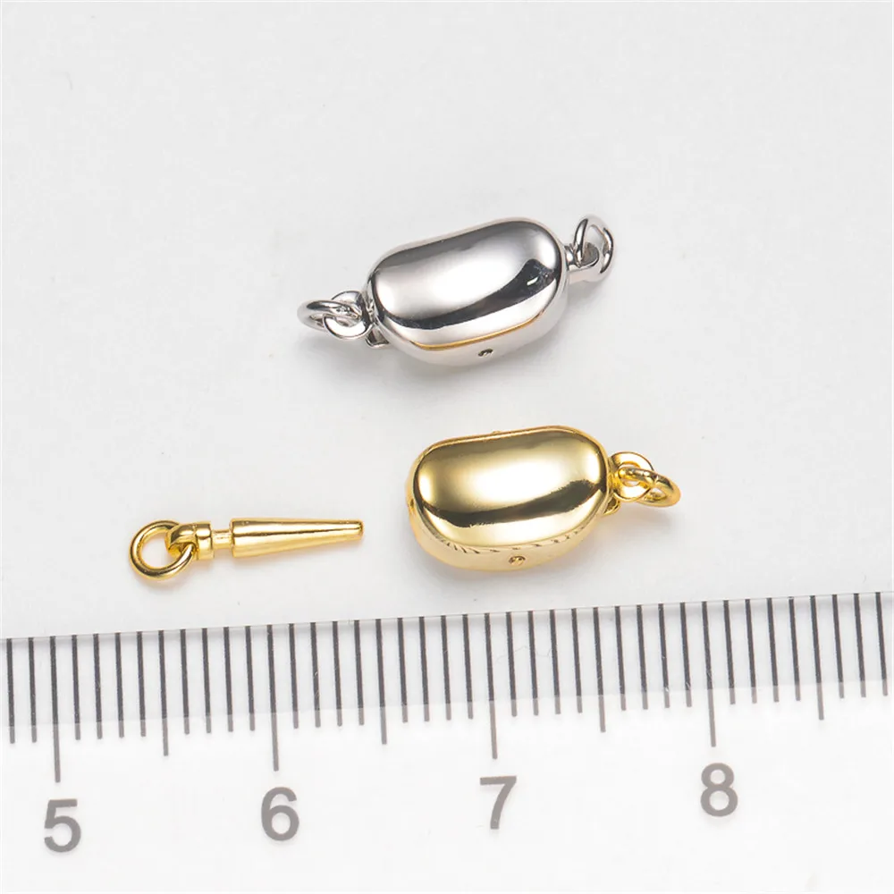S925 Sterling silver Cubic Zirconia Clasp DIY Beads Jewelry Making Accessories Silver/Gold Metal Connector Clasps Findings