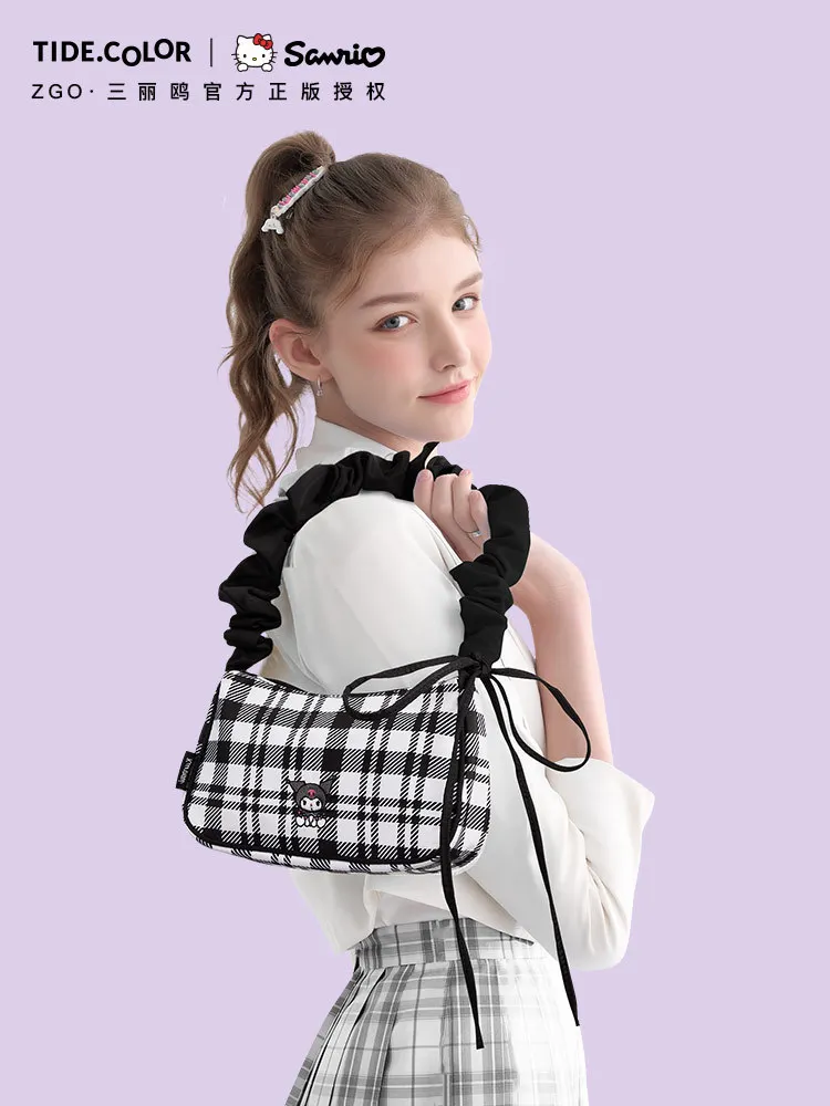 

Kawaii Sanrio Y2K Kuromi My Melody Cinnamoroll Underarm Bag Cute Fashion Girl Delicate Women Handbag Crossbody Girlfriend Gifts