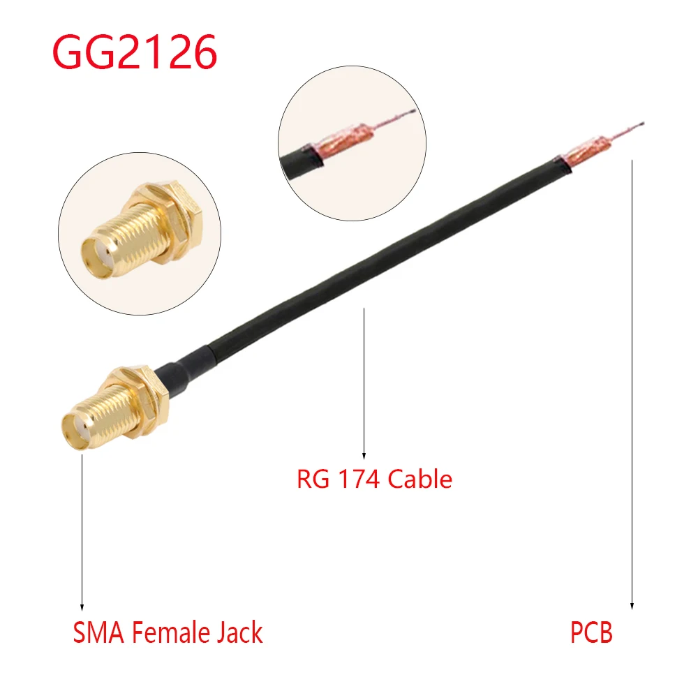

Кабель SMA-PCB RG174 R