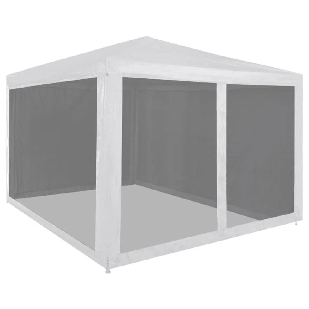 

Party Tent with 4 Mesh Sidewalls, Garden Decoration, 3x3 m