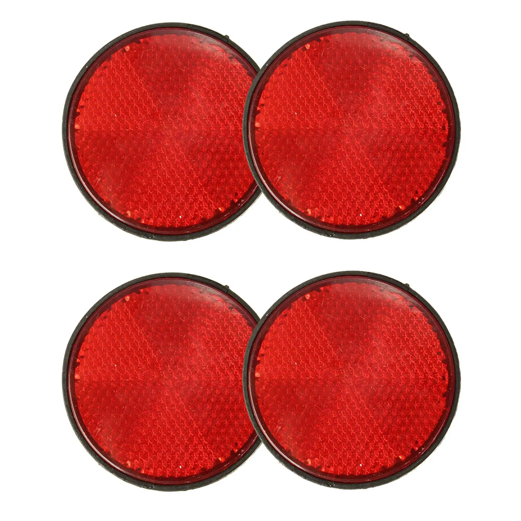 

4pcs Round Red Reflector Universal For Motorcycle ATV 5.6 x 0.8cm
