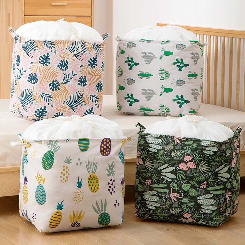 

Складная Водонепроницаемая Льняная сумка для хранения одежды, большая корзина для белья