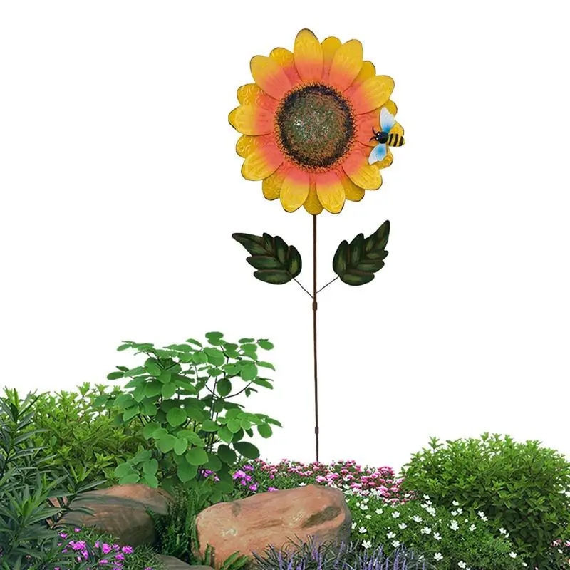 

Creative Metal Sunflower Garden Stakes Lawn Ornaments Sunflower Outdoor Sunflower Stakes Crafts Home Decor For Garden Yard Lawn
