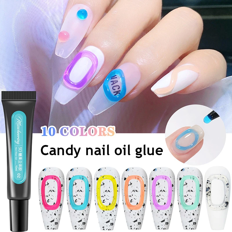 

10 цветов гель для дизайна ногтей Твердый резьбовой Гель для маникюра своими руками лак для ногтей Красота ногтей стойкое украшение для ногт...