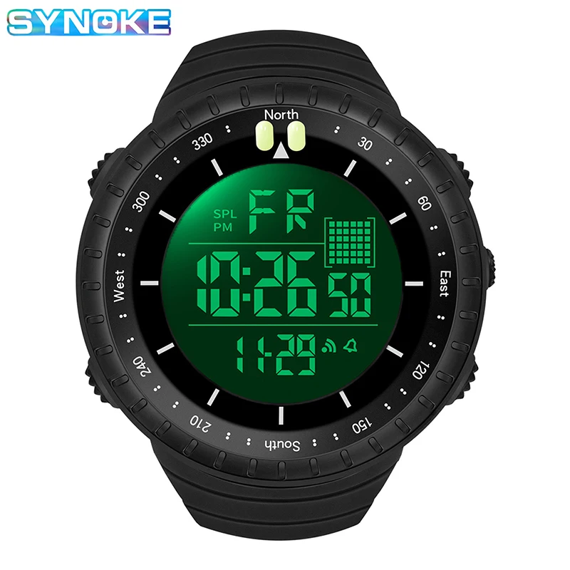 

Watch For Men Military Sport Digital Watch 50M Waterproof Alarm Electronic Watch SYNOKE Brand Relogio Masculino