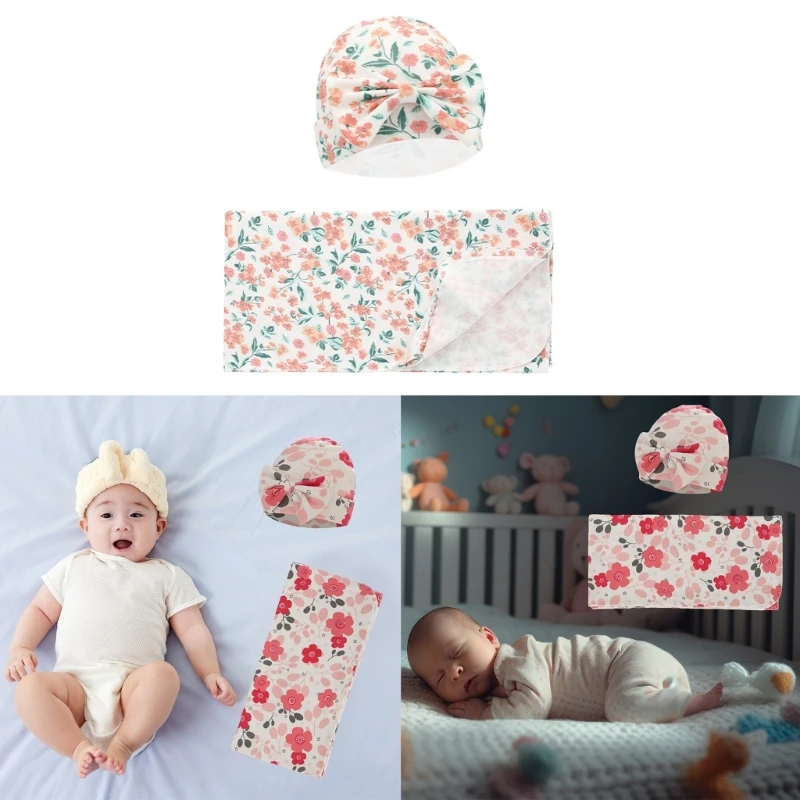 

Baby Swaddle Wrap Newborn Blanket Baby Sleep Swaddle Wrap Ткань с шапочкой