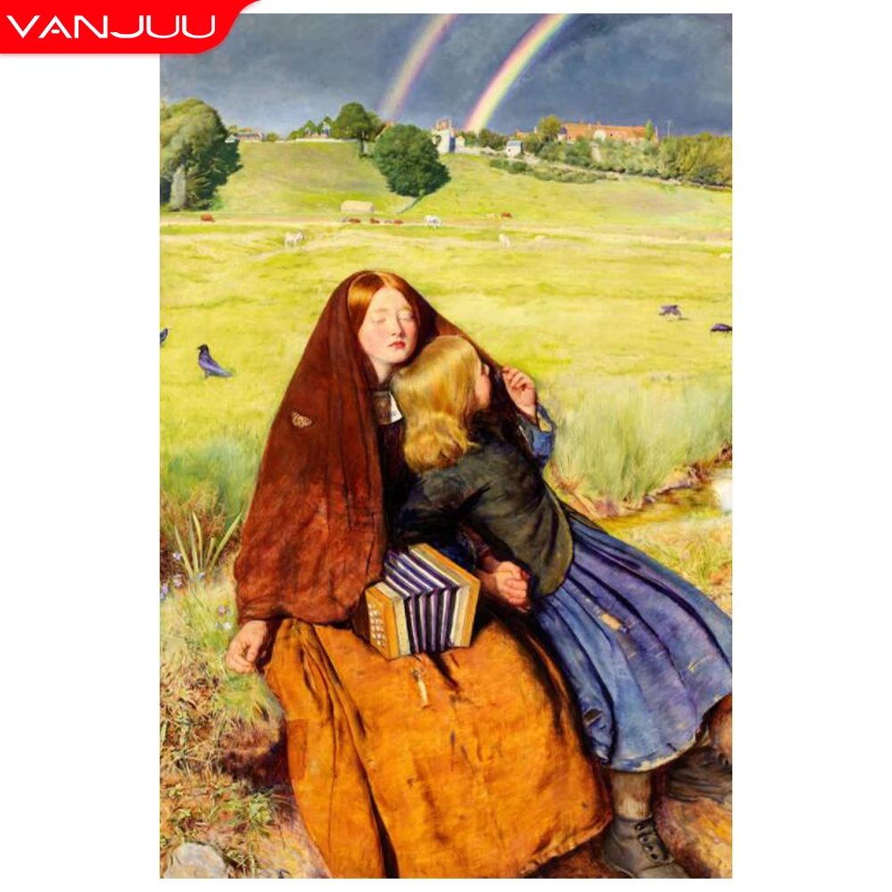 

Diamond Painting 5D Diy Religion Full Square/round Diamond Embroidery Sisters Bff Mosaic Art Rhinestones Painting Home Decor