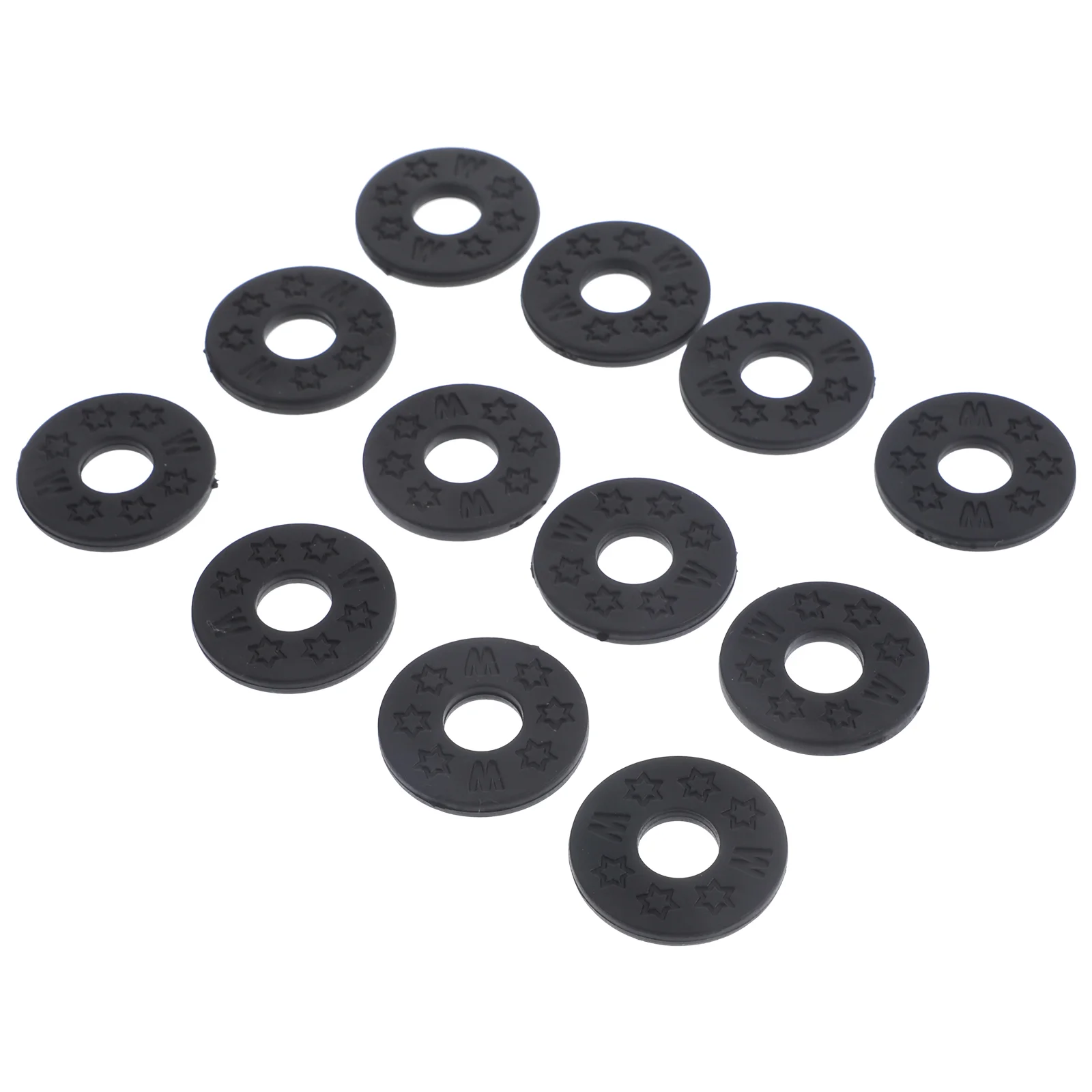 

12 Pcs Strap Lock Acoustic Guitar Non-slip Pad Fixing Buckles Silica Gel Locks Electric Silicone Blocks Bass Protector Supplies