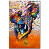 gatyztory oil painting by numbers elephant 40x50cm diy paint by numbers for adult animals frameless canvas painting unique gift