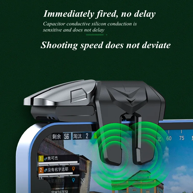 G21 Mobile Game Trigger for PUBG Phone Gaming Controller Gamepad Joystick Aim Shooting L1 R1 Alloy Key Button for IPhone Android 4