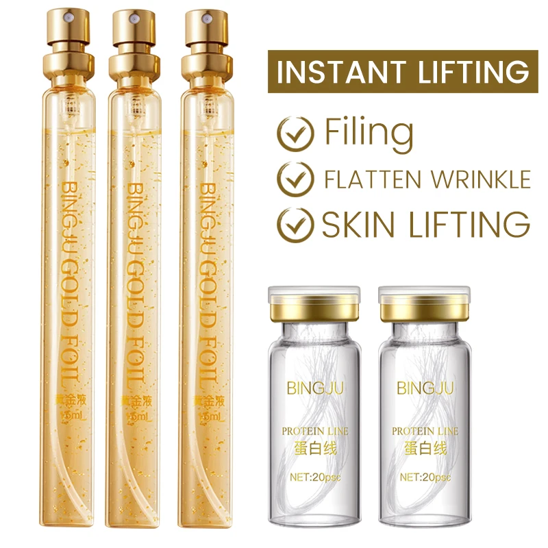 

Face Serum Active Collagen Silk Line Carving Anti Aging Essence Face Filler Absorbable Protein Line Face Smoothing Firming