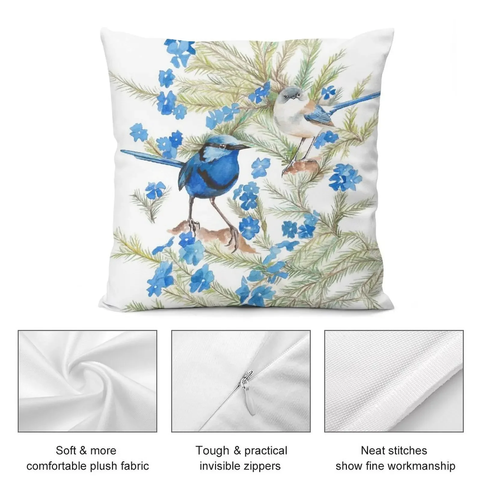 Великолепная подушка Wren &amp Leschenaultia чехол для подушки с вышивкой диванной в стиле