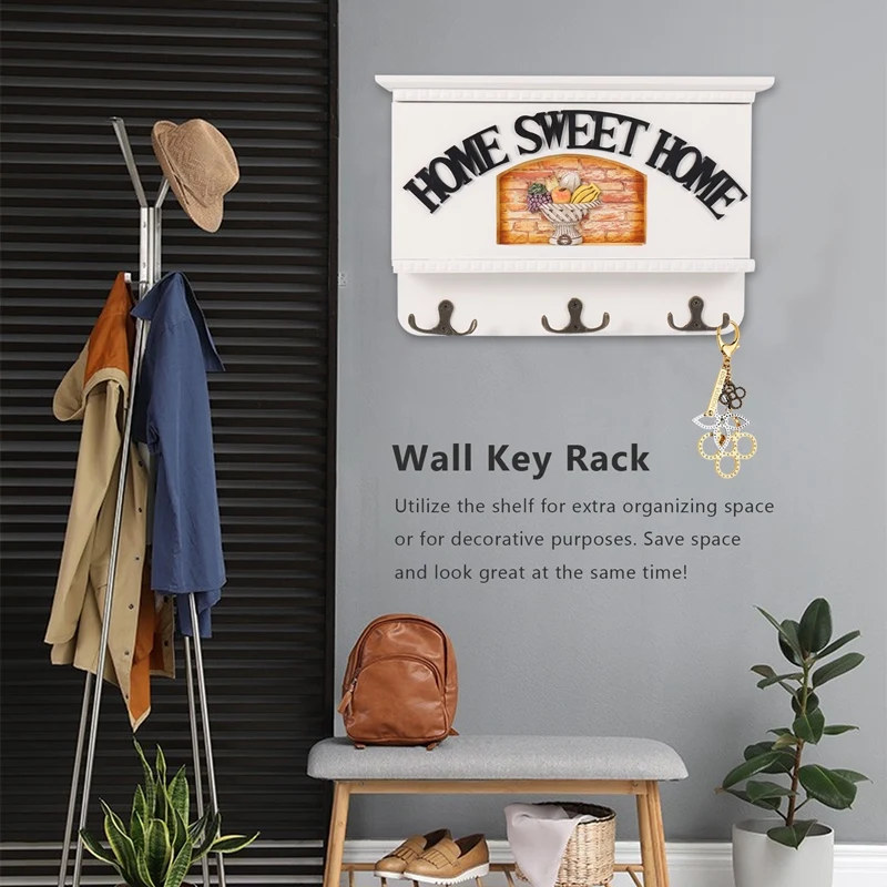 SEWS-почтовый держатель для настенной стойки ключей белый декоративный органайзер