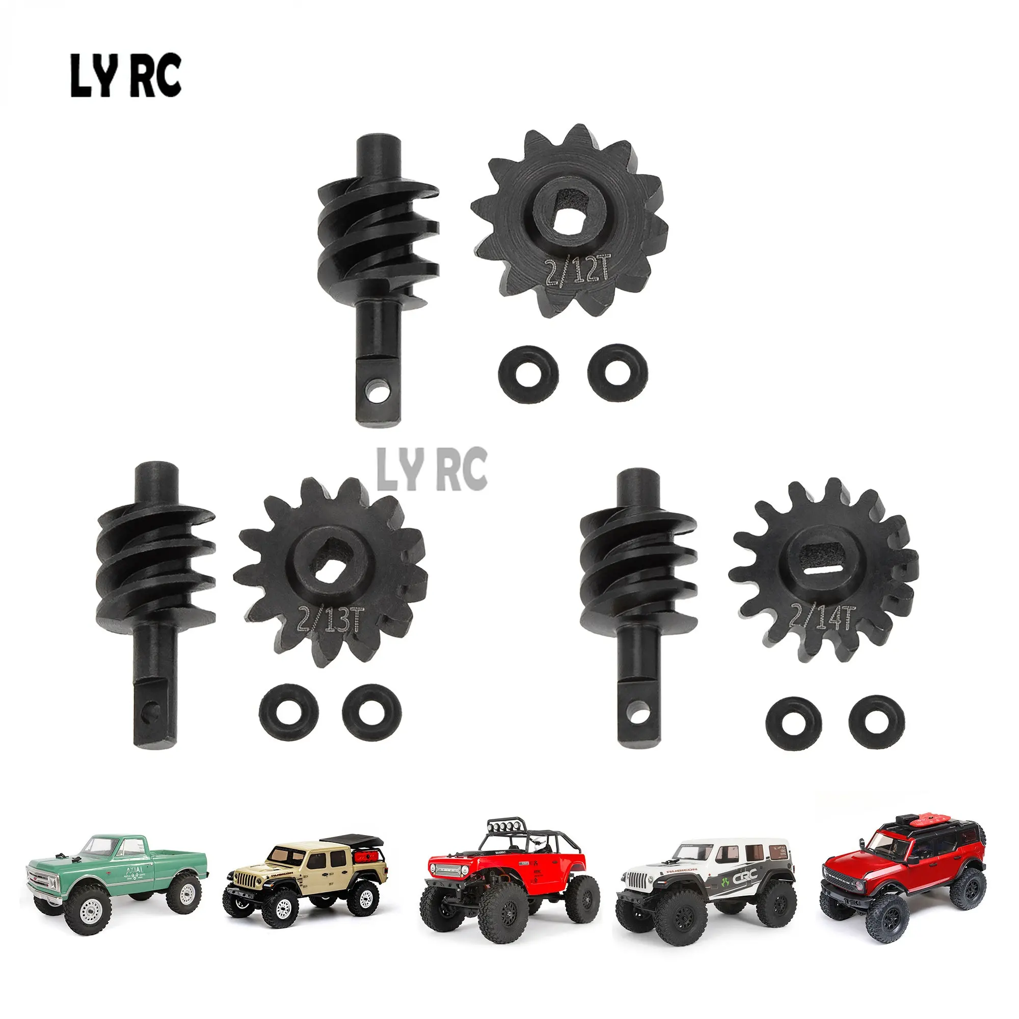 Дифференциальная шестерня с червячным приводом из стали для гонок 12T 13T 14T для осевого SCX24 Deadbolt C10 JLU Gladiator Bronco