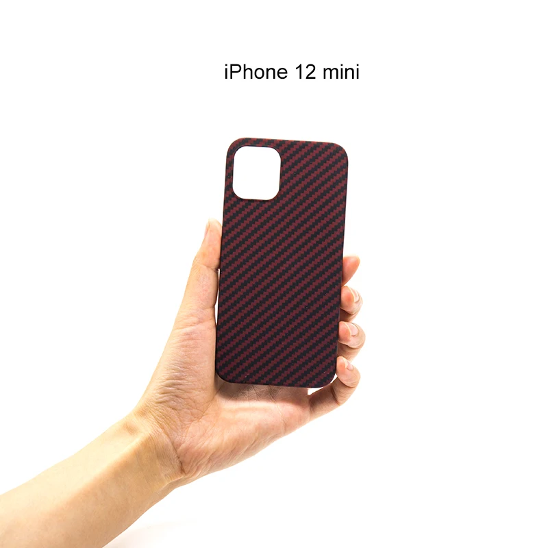 

Phone Shell iPhone12 MINI Carbon Fiber Red Matte Volcanic Fashion Business thin Technology iphone 12mini Cover Carbon Fiber