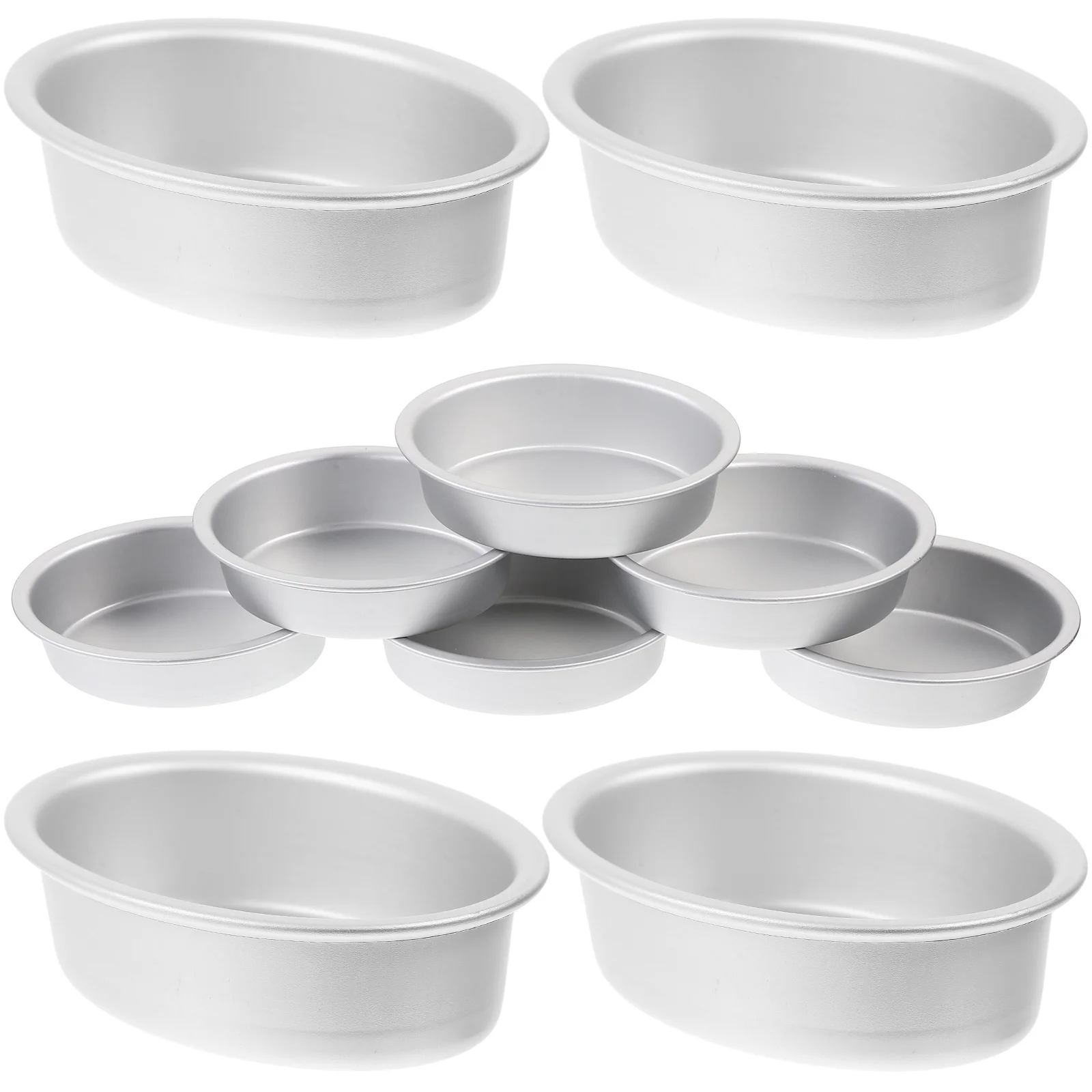 

10 Pcs Oval Mold Mini Soccer Balls Baking Tart Plate Cake Set Pans Nonstick Stainless Steel Metal Wedding Small Cookie