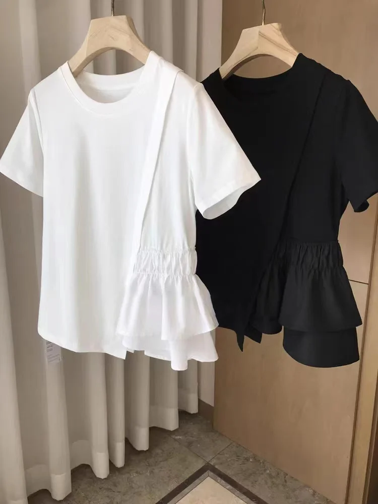 

Женская футболка с коротким рукавом и круглым вырезом