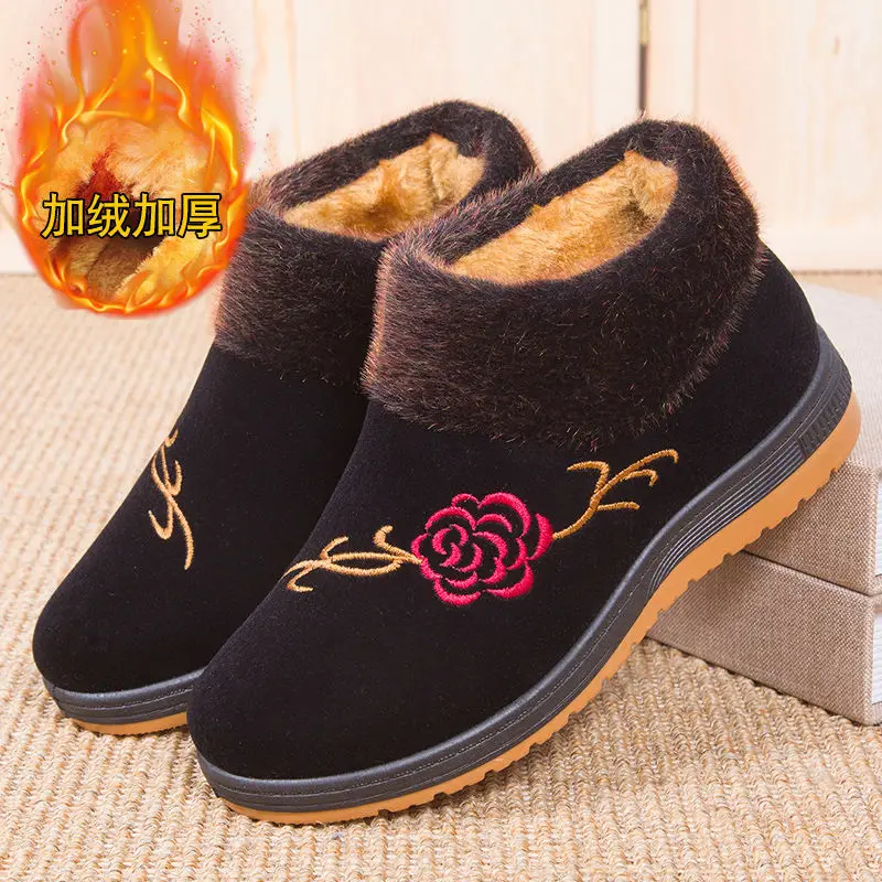 

2022 зимние Пекинские хлопковые сапоги, уличная комфортная теплая обувь для мам, удобная легсветильник обувь для массажа ног, дезодорирующая дышащая обувь