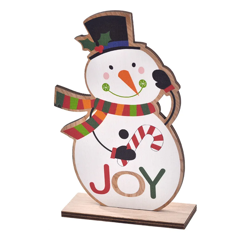 

Деревянные рождественские украшения Санта Клаус и снеговик joy-enlife