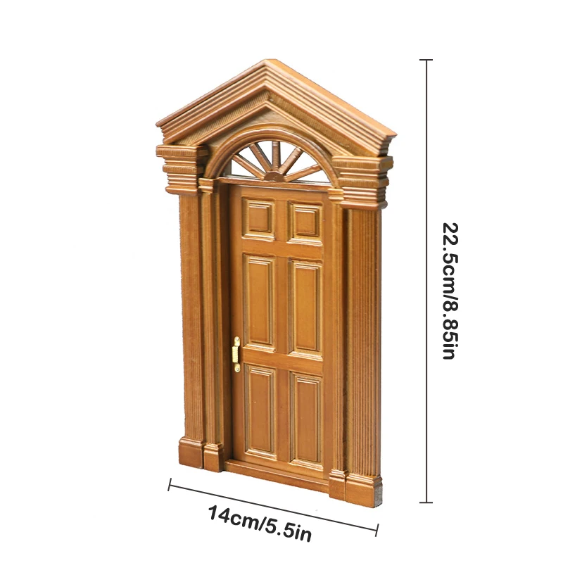 1:12 Миниатюрный Европейский ретро кукольный домик имитация двери виллы модель