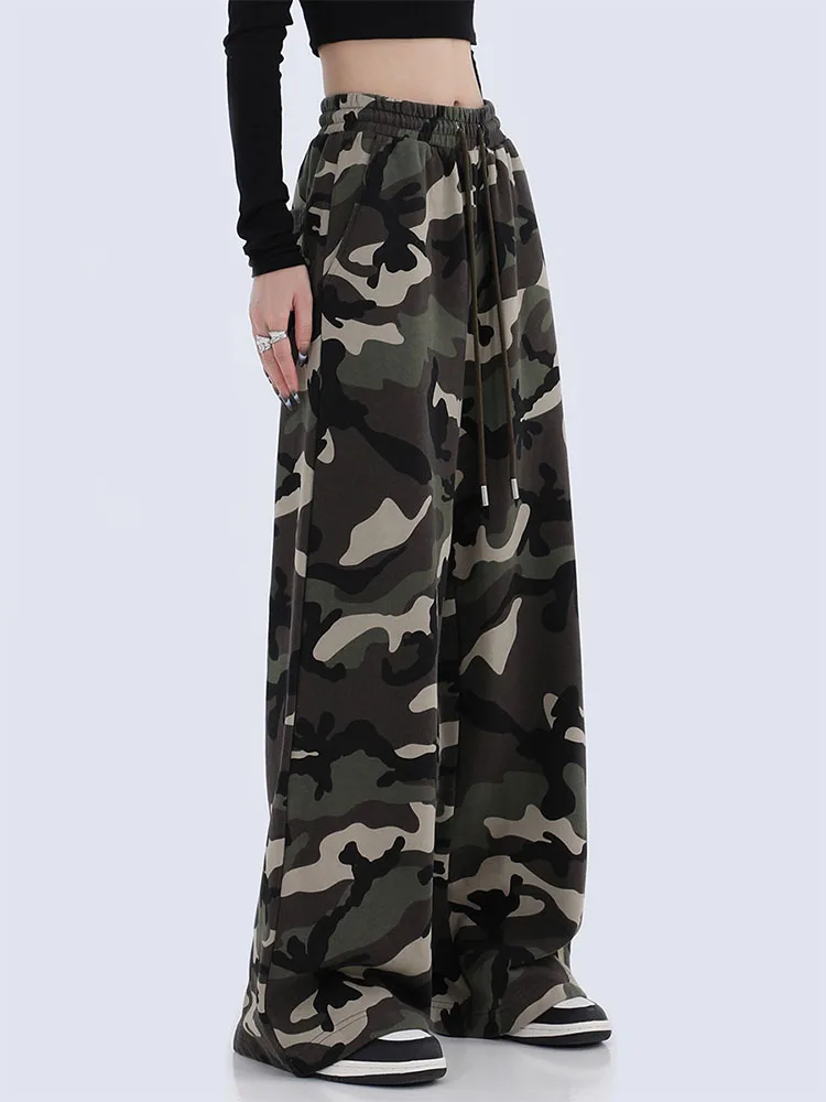 

Streetwear Hip Hop Style Baggy Camo Harem Trousers Sweatpants Tactical Camouflage Pants High Waist Joggers For Wome 2022 Autumn