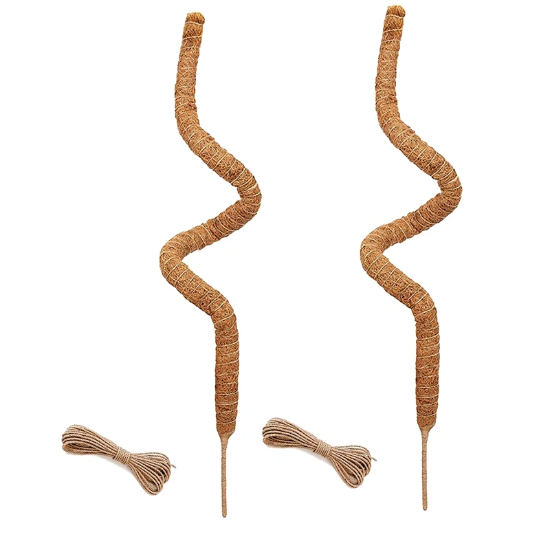 

2 шт. 48-дюймовые палочки для поддержки растений, палочки для выращивания растений Monstera в помещении, садовые решетки для выращивания растений