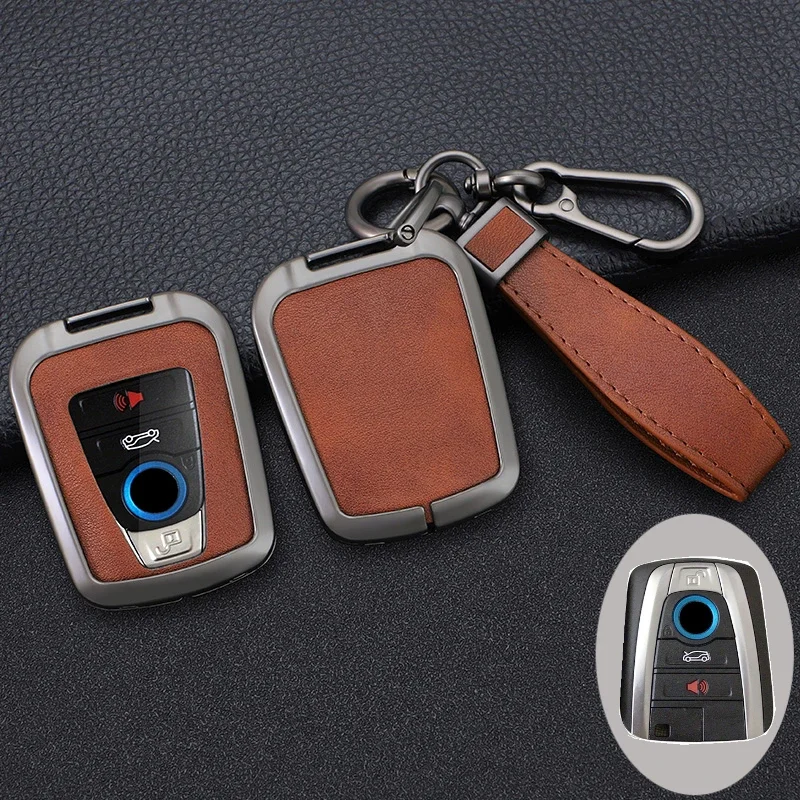 

Умный автомобильный брелок из цинкового сплава и искусственной кожи для BMW I3 I8