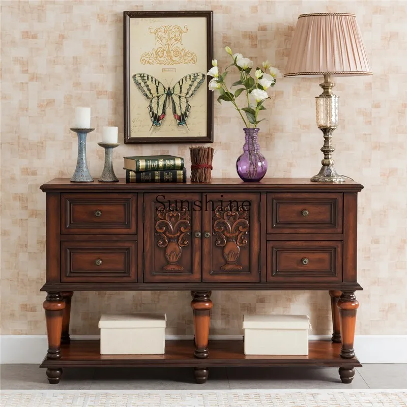 Американский вход из цельного дерева обеденный боковой шкаф для гостиной