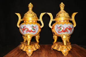 Коллекция тибетских храмов, двойная Тыква с драконом, 24 дюйма, тройная бутылка