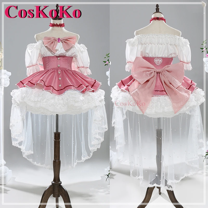 CosKoKo Kaname Madoka Косплей Аниме Puella Magi Magica Костюм Palgantong Милое великолепное
