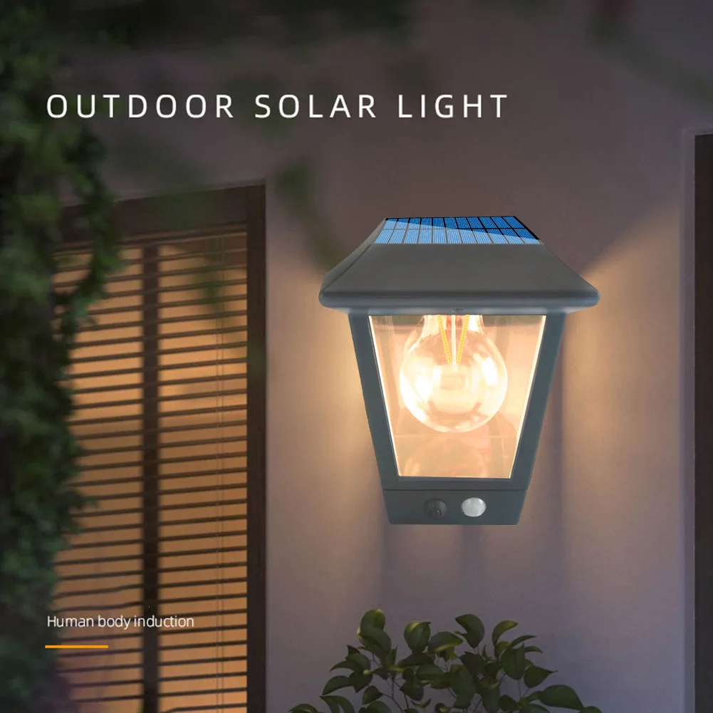 

Vintage LED Solar Lighting Outdoor PIR Motion Sensor Street Garden Wall Lamp Waterproof Fence Lamp Sunlight Walkway Garden Decor