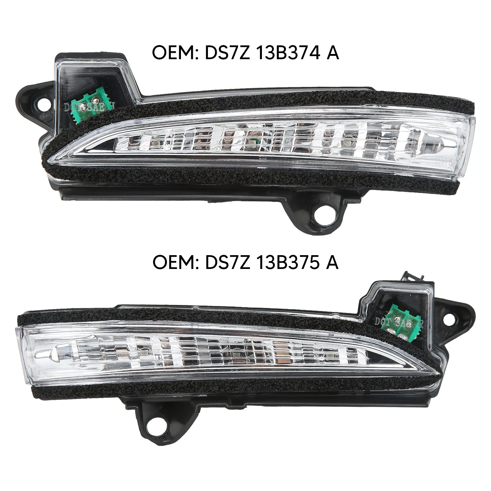 

Rear View Mirror Turn Light Plastic Turn Signal Indicator Replacement for Ford Fusion 2013‑2020 Car Auto Accessories Car Lamp