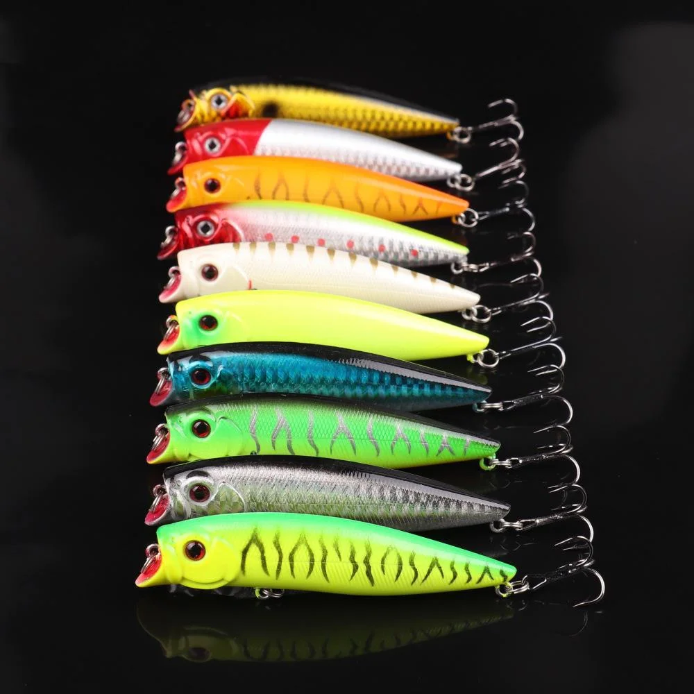 

10pcs Fishing Lures Isca Artificial Wobblers Topwater Popper Bait 9.5cm 12g Hard Bait Plastic Fishing Tackle