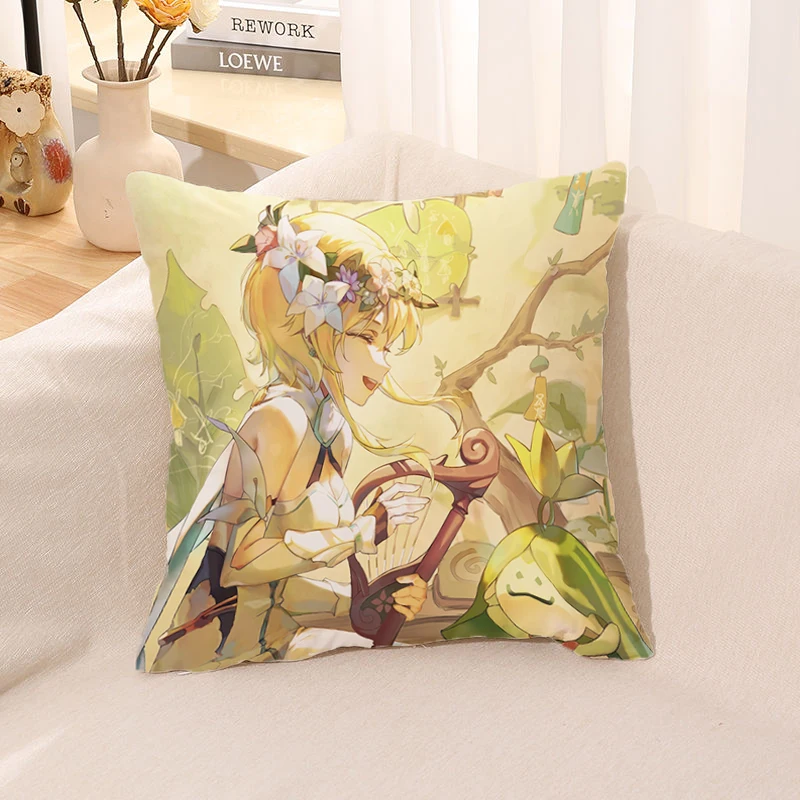 

Genshin Impact 45x4, 5 см, искусственная декоративная наволочка для подушки, аранрара, декор для автомобиля, офиса, комнаты, аниме, наволочки, подушки для тела