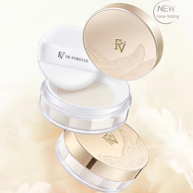 

FV Loose Powder with Puff FVINA Silk Essence Waterproof Matte Setting Powder Makeup Oil-control Professional Cosmetics Women