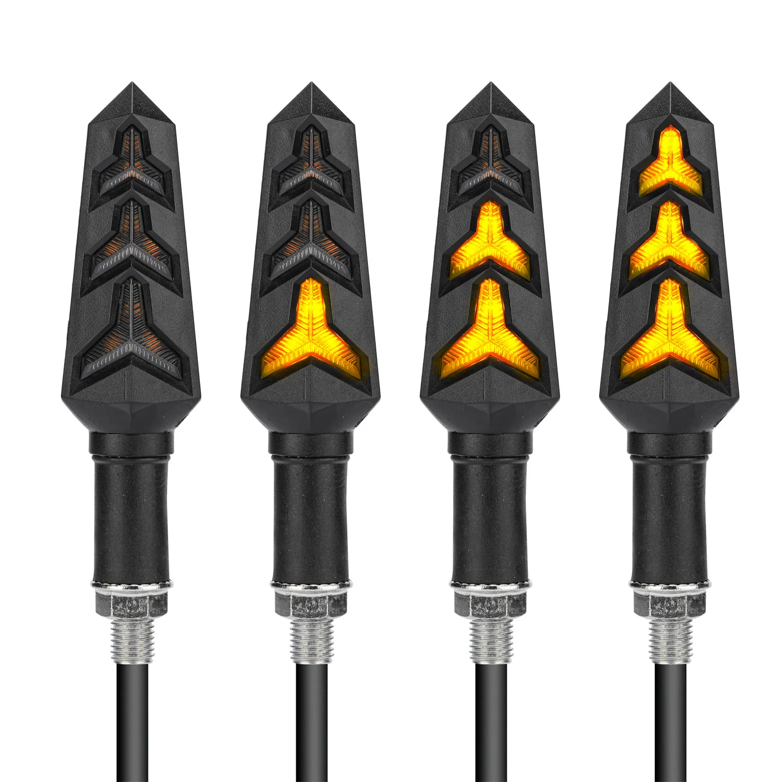 

4PCS Universal Flashing Blinker Turn Signals Motorcycle LED Lights Rear Blinker Indicator Lamp For Cafe Racer Honda BMW Yamaha