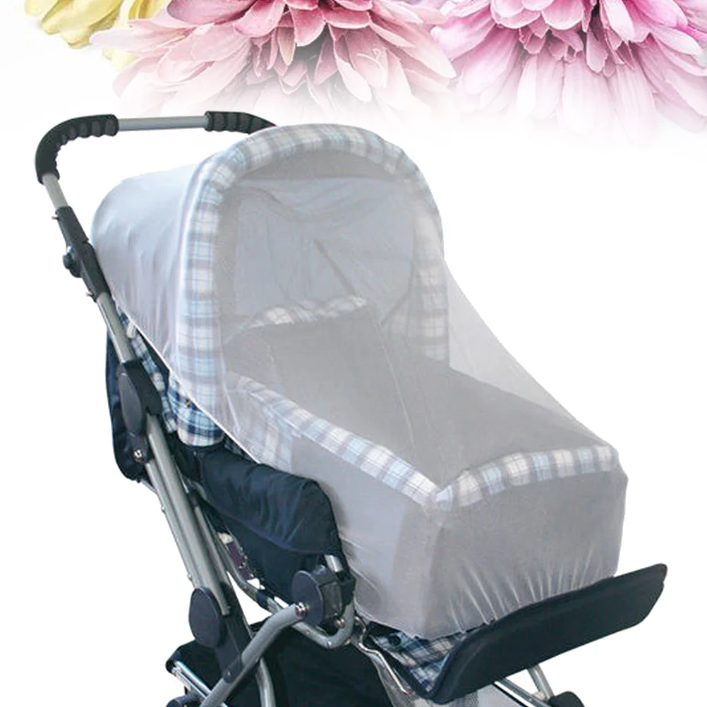 

Folding Baby Mosquito Net White Encryption Full Cover Stroller Bed