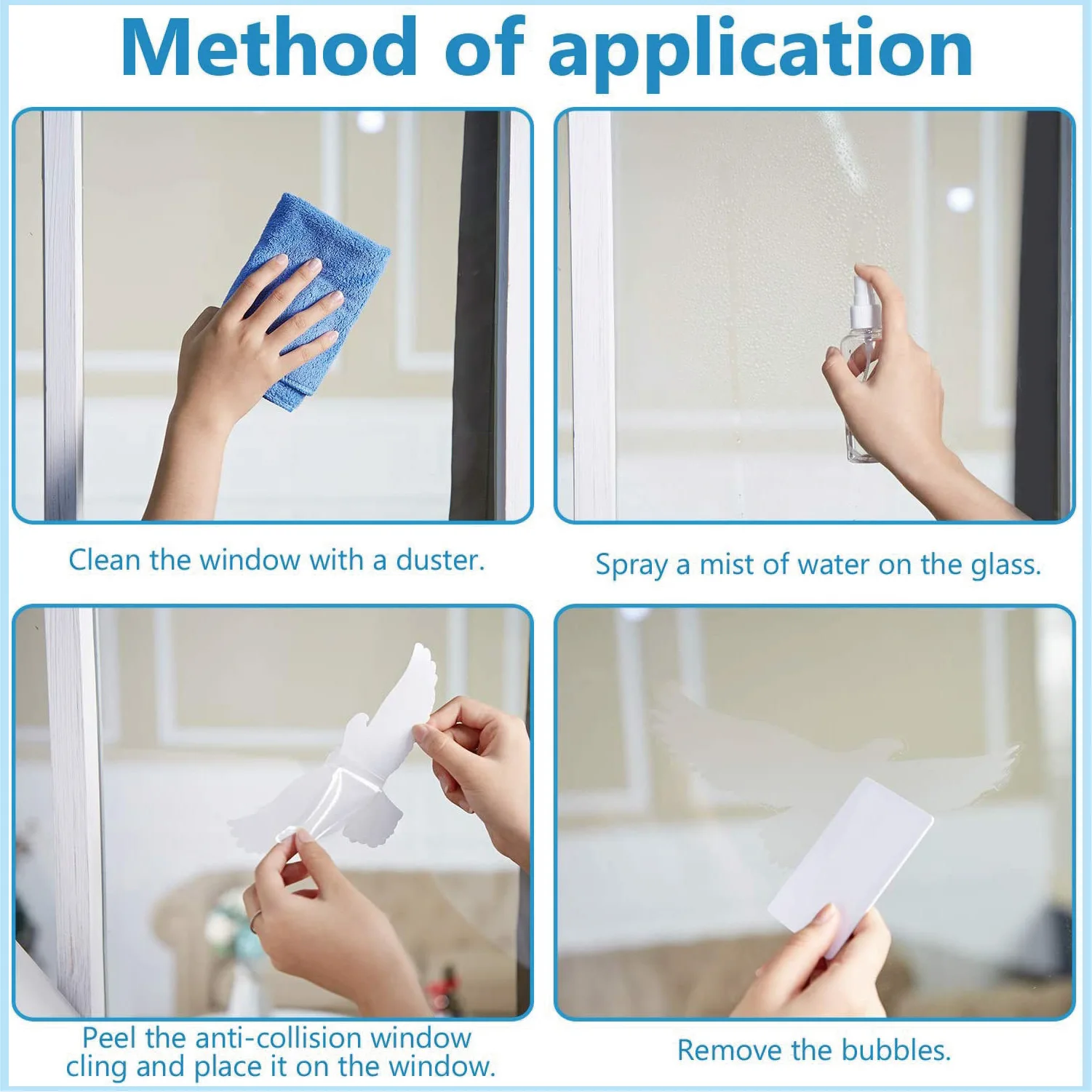 Статические оконные наклейки бабочки и колибри из стекла с декоративными листьями, защищающие от столкновений и украшающие двери и окна в доме.