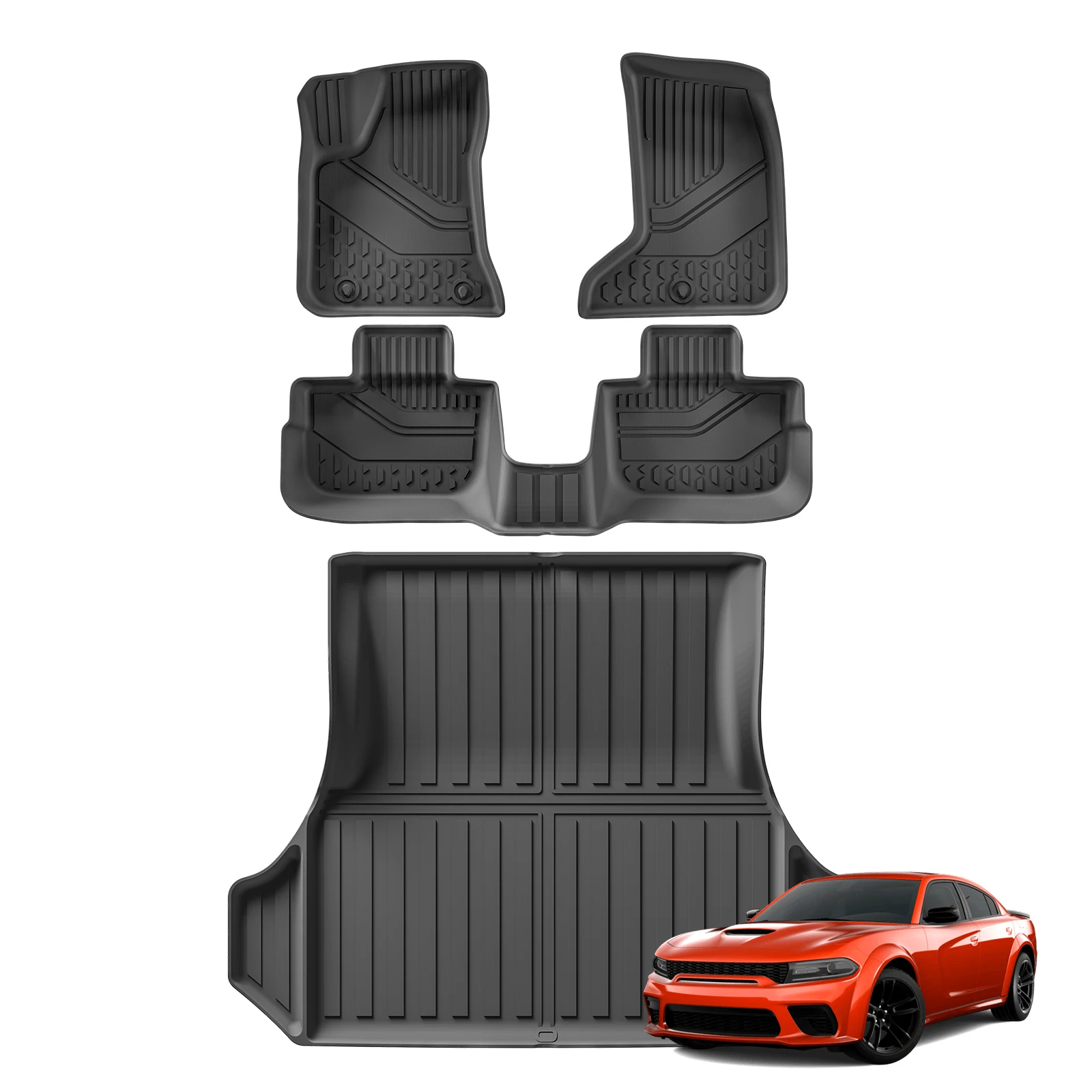 Для Dodge Charger AWD 2011-2023 американская версия TPE 3D автомобильные коврики грузовой