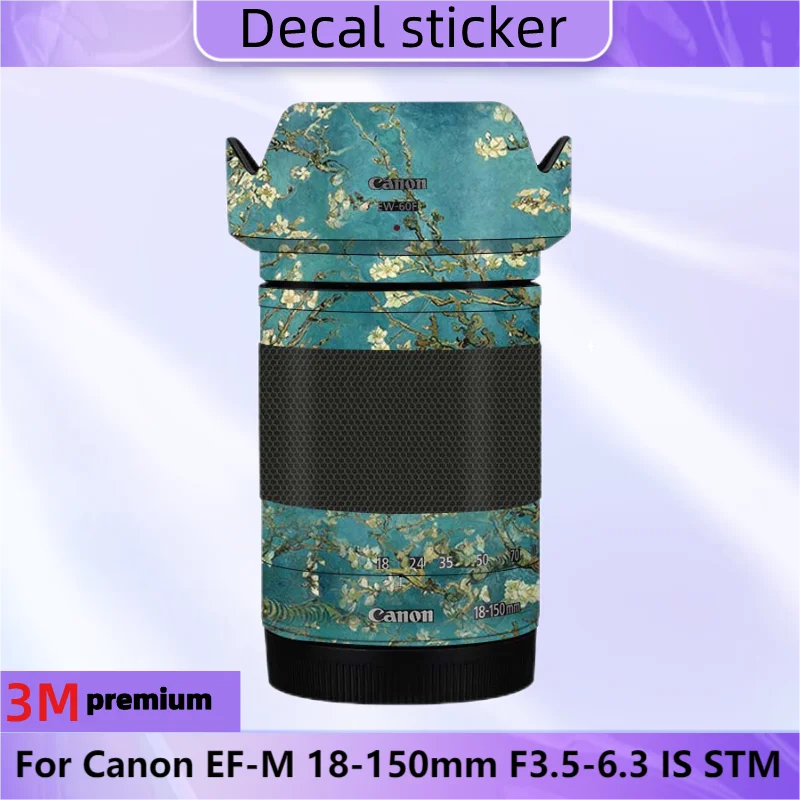 Для Canon EF-M 18-150 мм F3.5-6.3 IS STM наклейка на объектив защитная кожу пленка от царапин