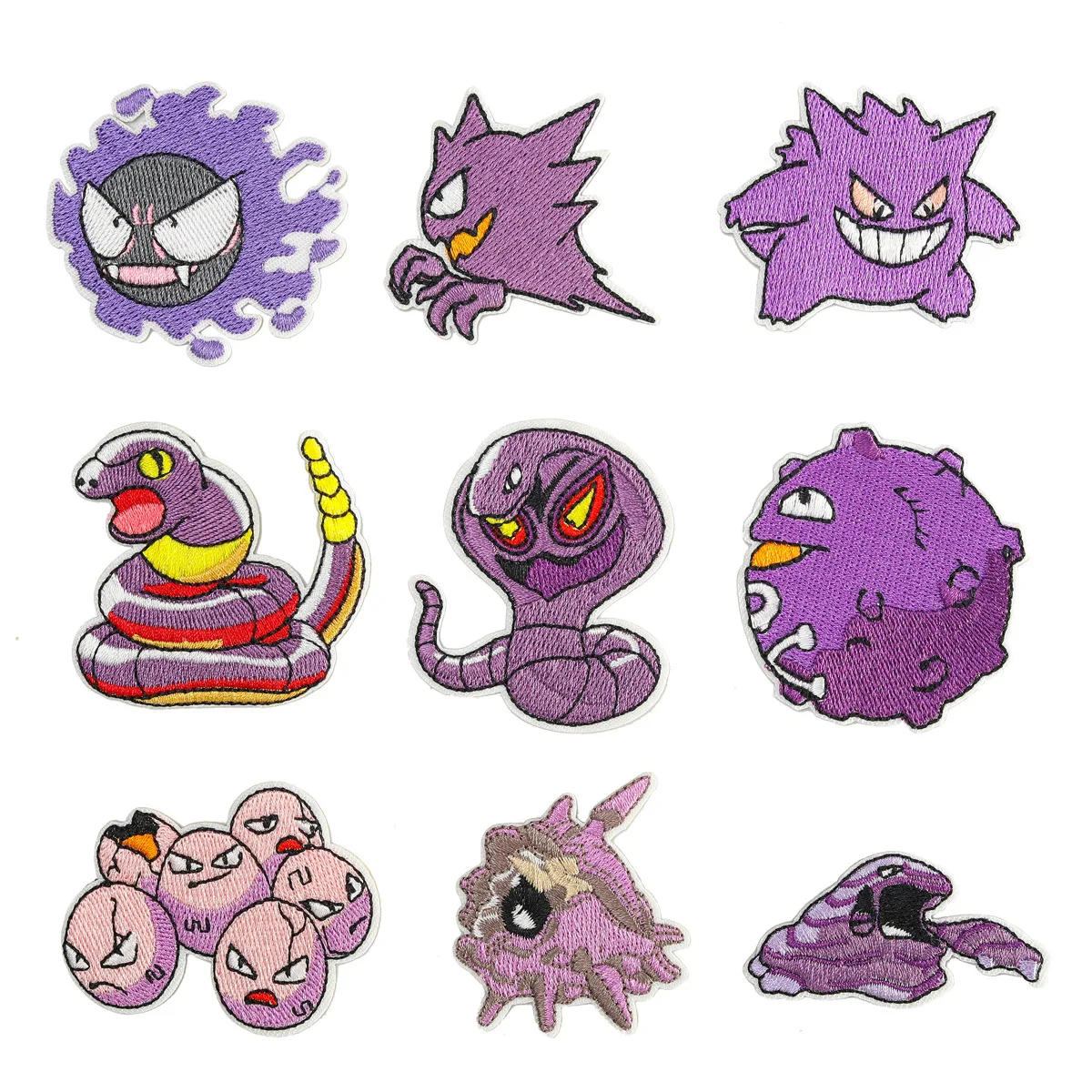 9 шт. серия Покемон Змея Генгар гладильная вышитая нашивка для пришивания одежды