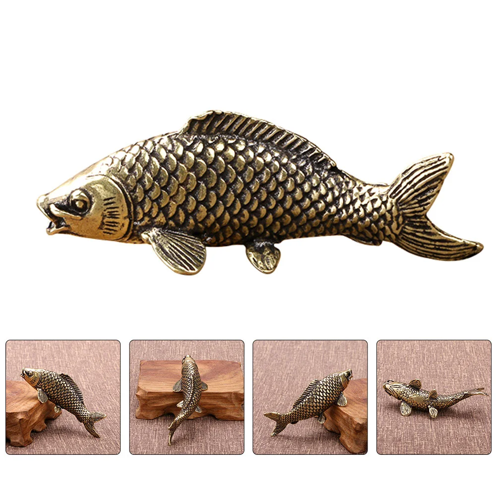 

Carp Figurine Copper Carp Decoration Home Unique Copper Craft Retro Carp Decor