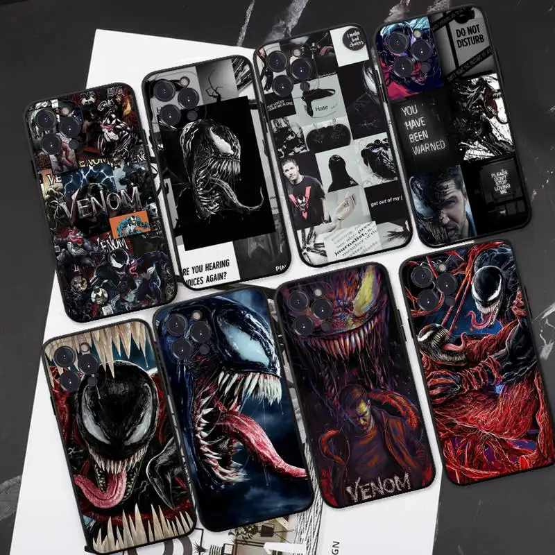 

Disney Venom Face Phone Case For iPhone 14 13 12 Mini 11 Pro XS Max X XR SE 6 7 8 Plus Soft Silicone Cover
