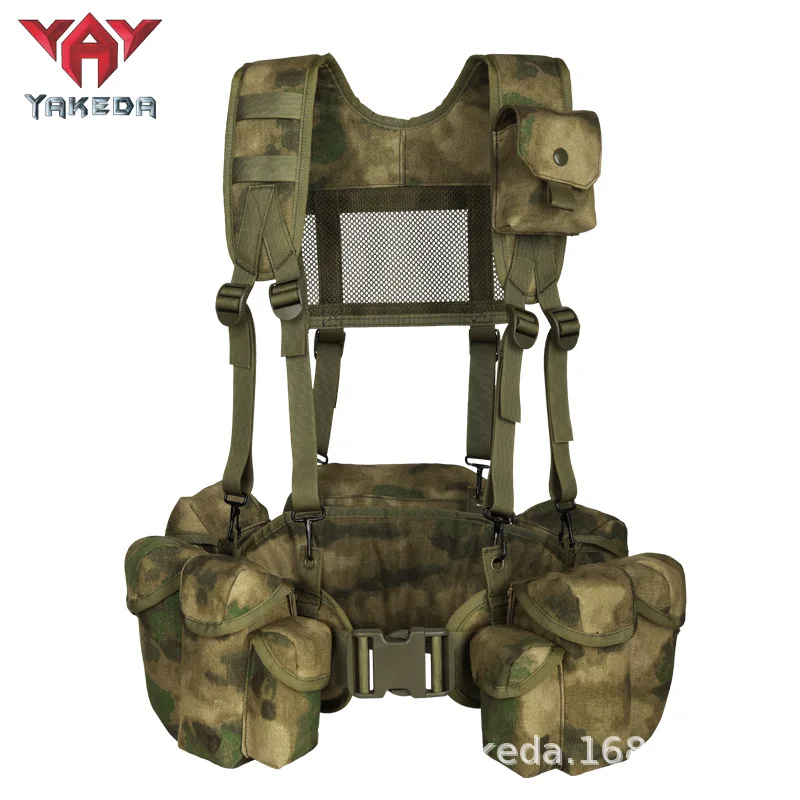 Фото Yakoda MOLLE System 1000D нейлоновый военный жилет с карманом на животе, износостойкий дышащий камуфляжный тактический жилет №2