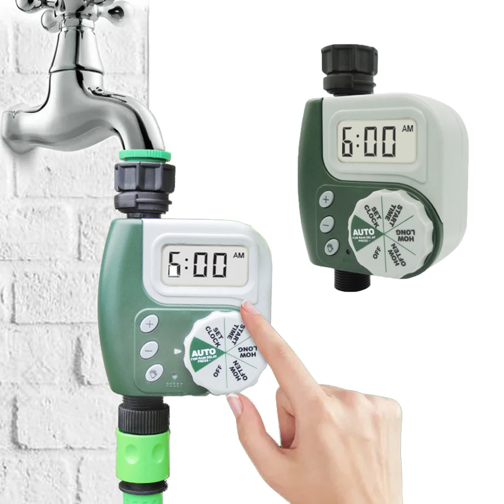 

Цифровой программируемый таймер воды, погодозащищенный таймер для домашнего сада, смесителя для газона, шланга, автоматический таймер полива, контроллер