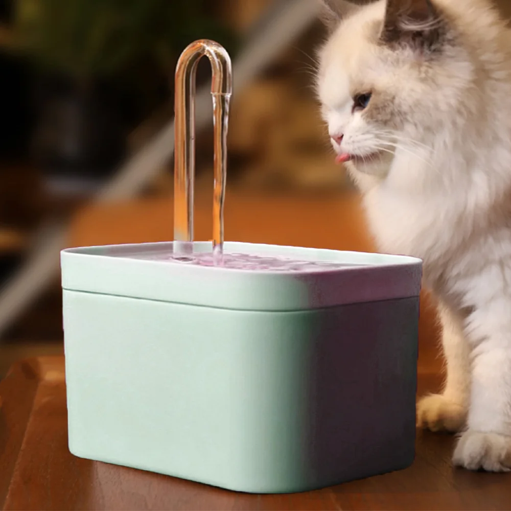 

Water Fountain Cat 2.5L Auto Filter Electric Mute Recirculate Filtering Drinker Fountain for Cats Cats Water Dispenser