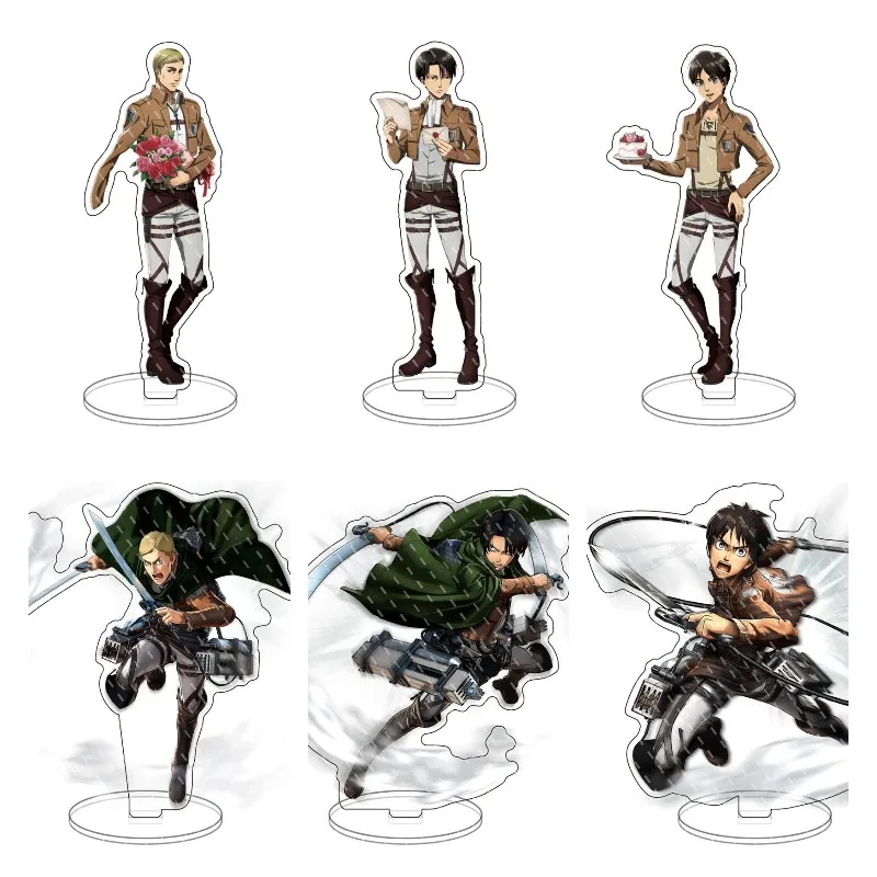 15CM Anime Attack On Titan Figure Erwin Smith Acrylic Stands Shingeki no Kyojin Eren Jaeger Levi·Ackerman Character Model Toys