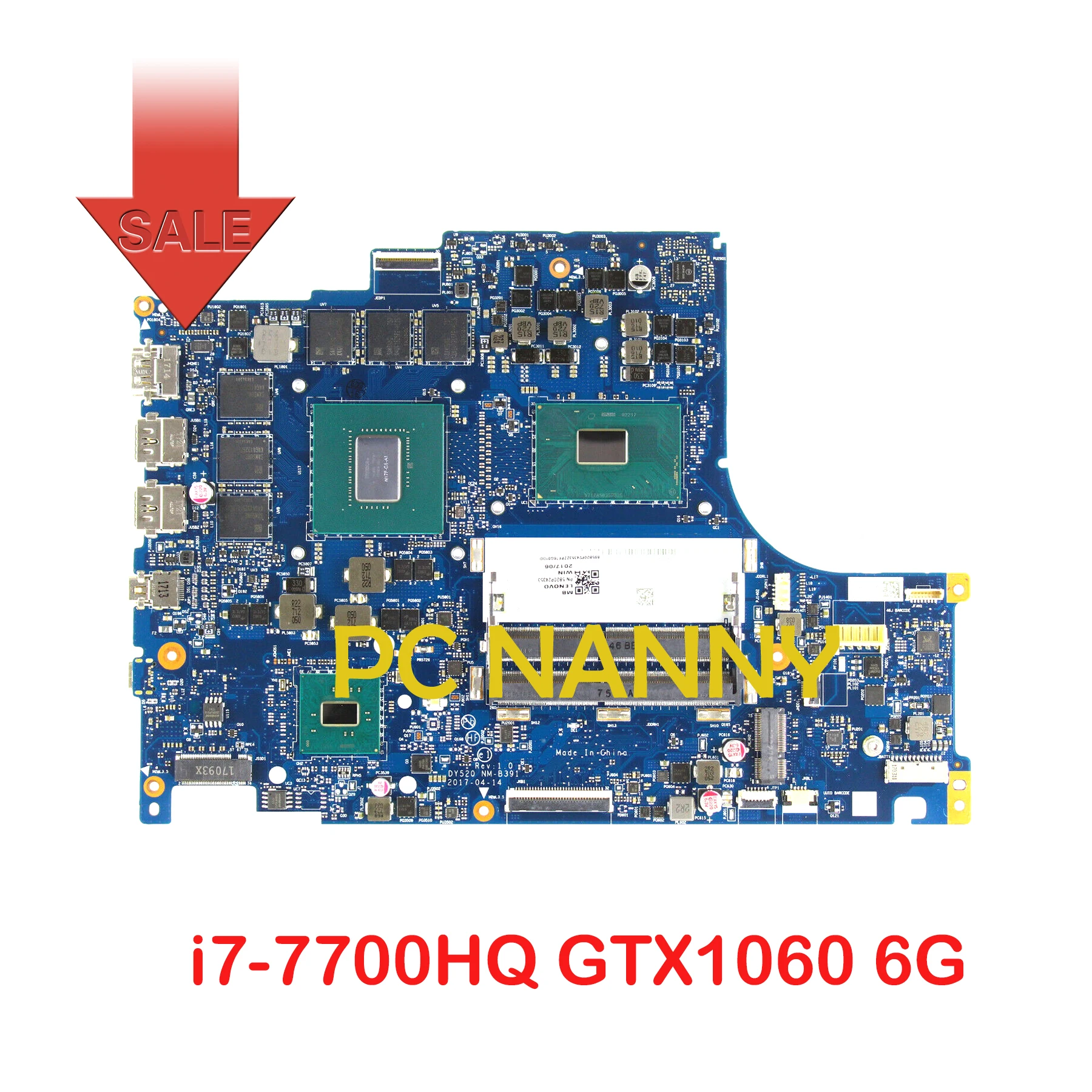 

PCNANNY для Lenovo металлическая материнская плата Женская Nvidia GTX1060 6G 5B20P24404