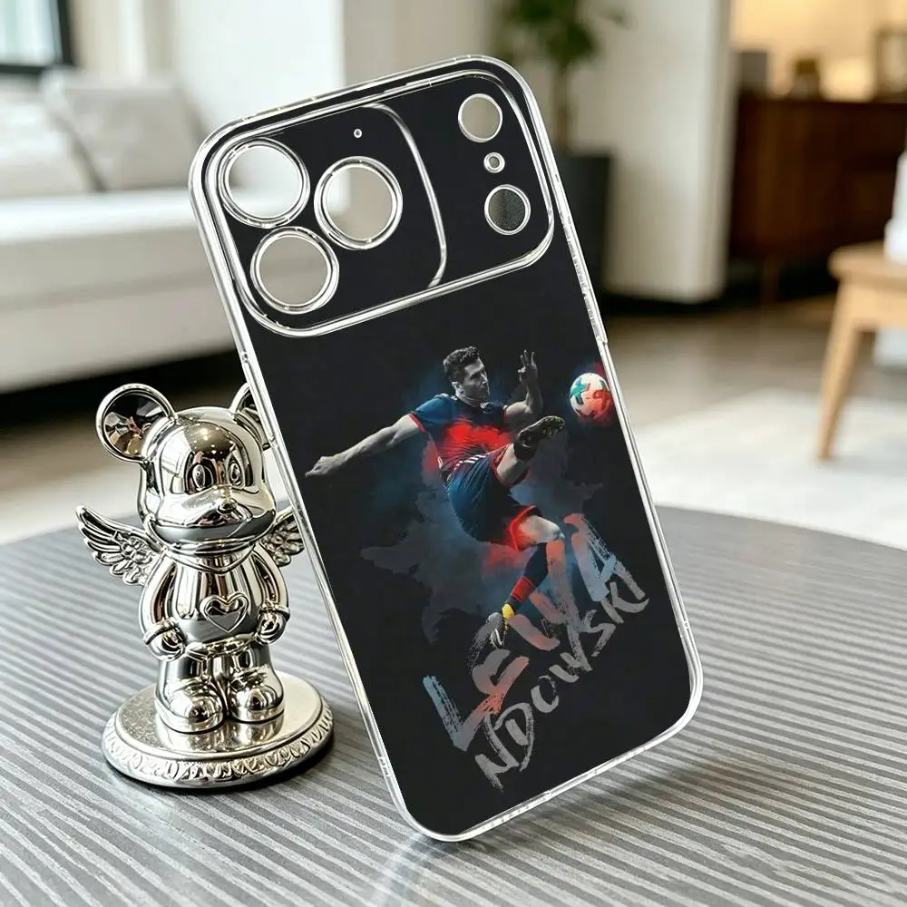 Чехол для телефона Football R-Robert Lewandowski для iPhone 17 16 15 14 13 12 11 Mini Pro Max Plus, прозрачный (art.: 3920db554f773) - 3920db554f773